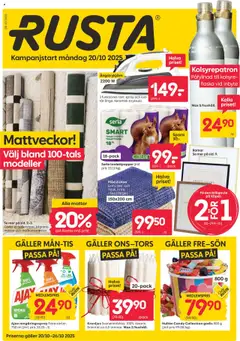 Förhandsgranska reklamblad Aktuella reklamblad Rusta från butik Rusta gäller från 20/10/2025