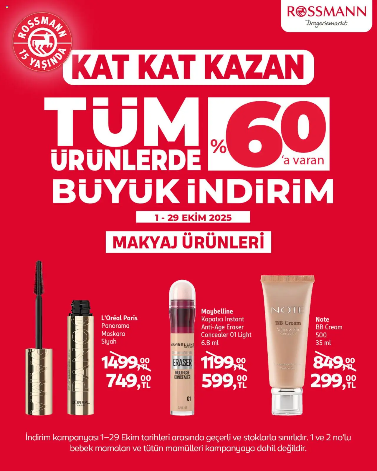 Rossmann İndirim Kat Kat Kazan (01 - 29 Ekim 2025) - Sayfa numarası 1