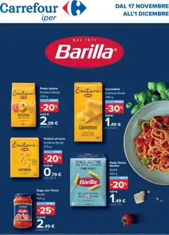Anteprima dell'opuscolo Volantino Iper Barilla dal negozio Carrefour valido da 17/11/2025