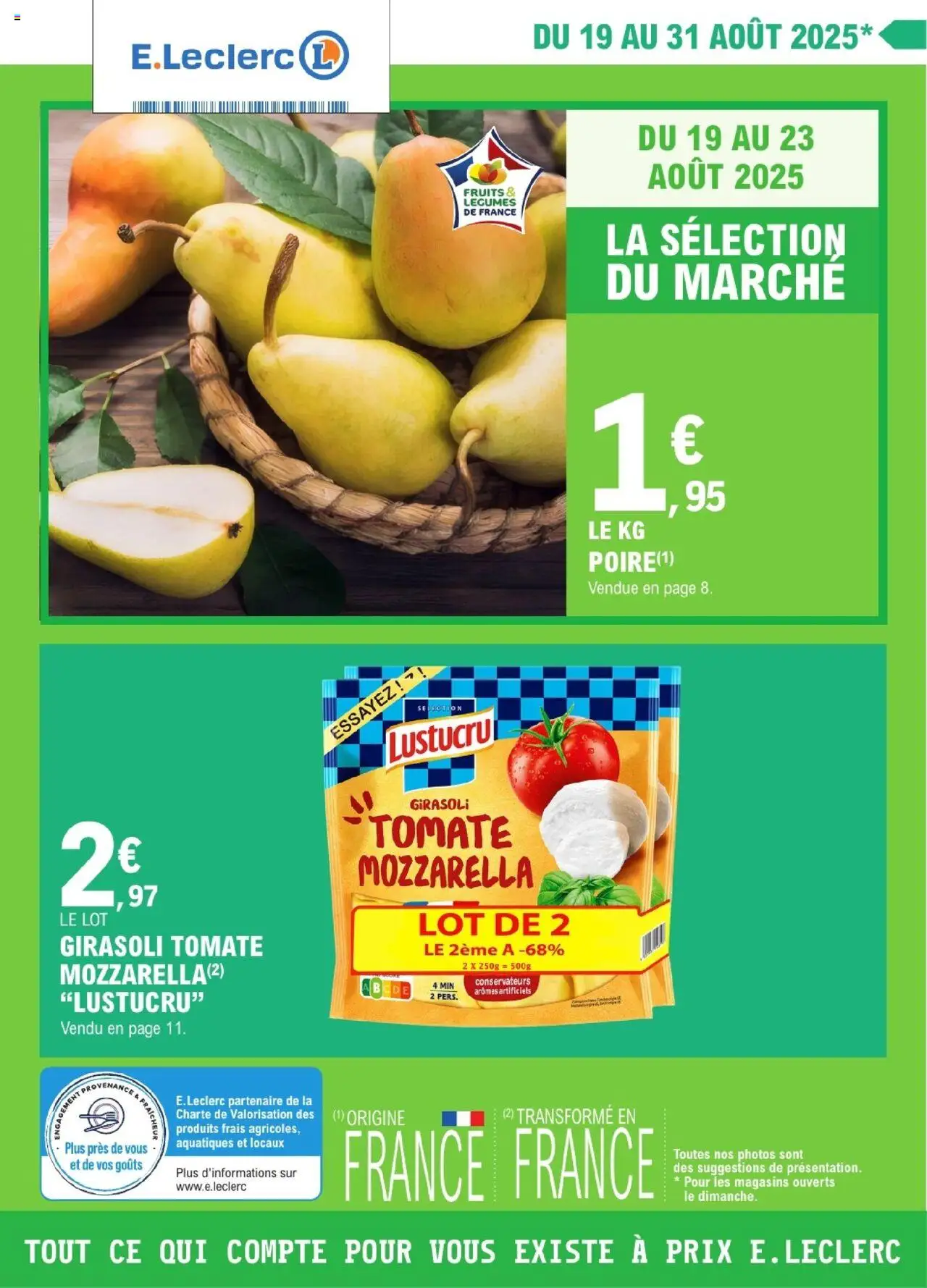 Catalogue de la sélection du marché | Bobigny de la boutique E.Leclerc valable du 19/08/2025 - Page numéro 1