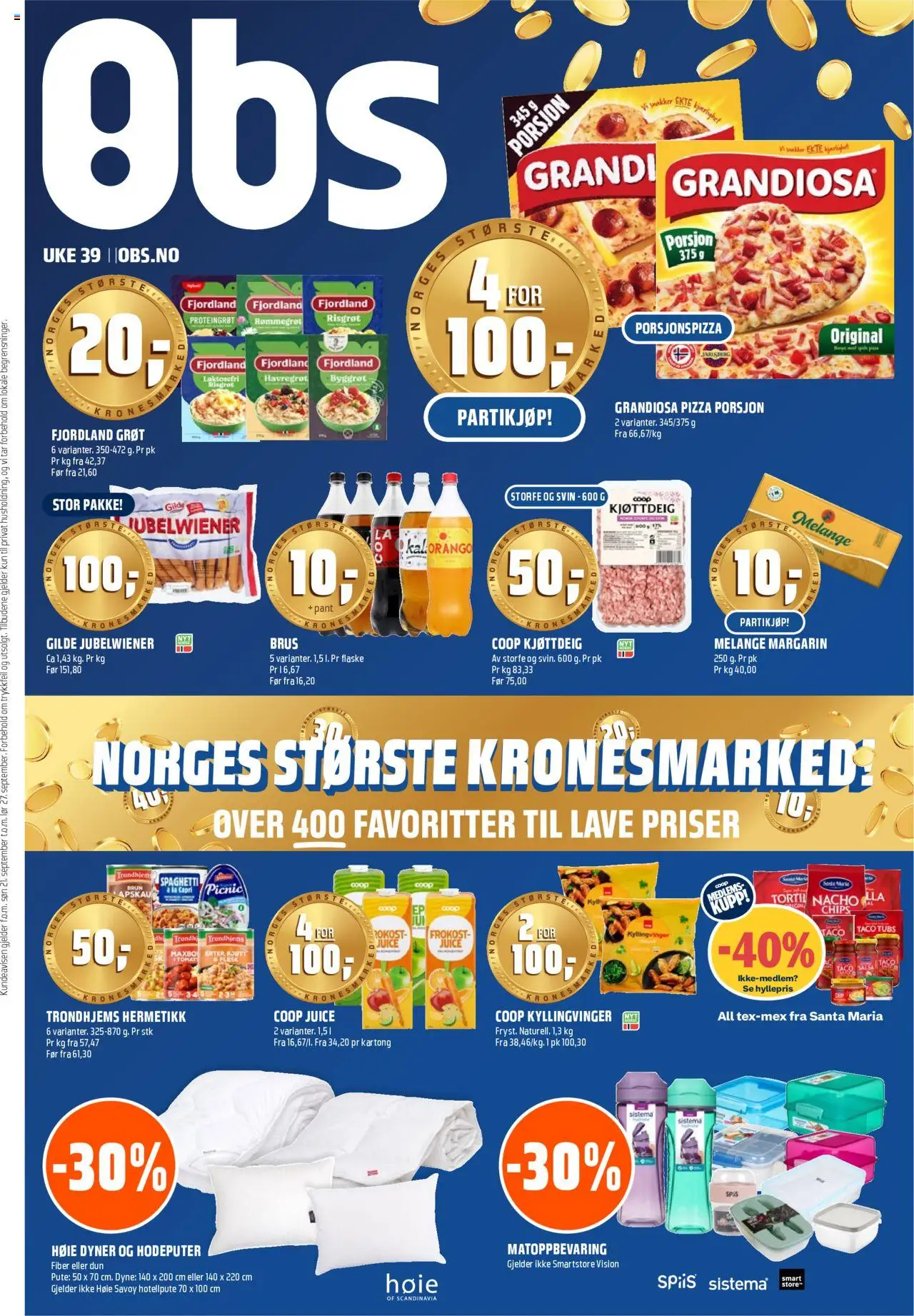 Kundeavis Coop Obs gyldig fra 22/09/2025 - Sidenummer 1