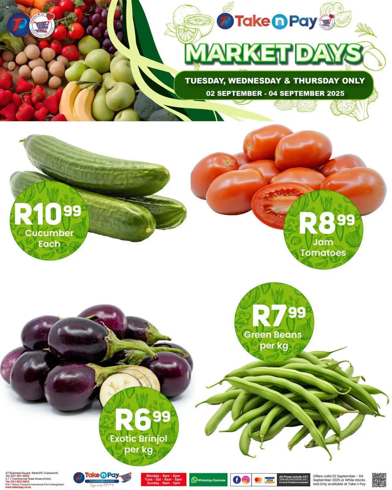 Take n Pay Market Days from 02/09 - 04/09/2025 > Promotions
