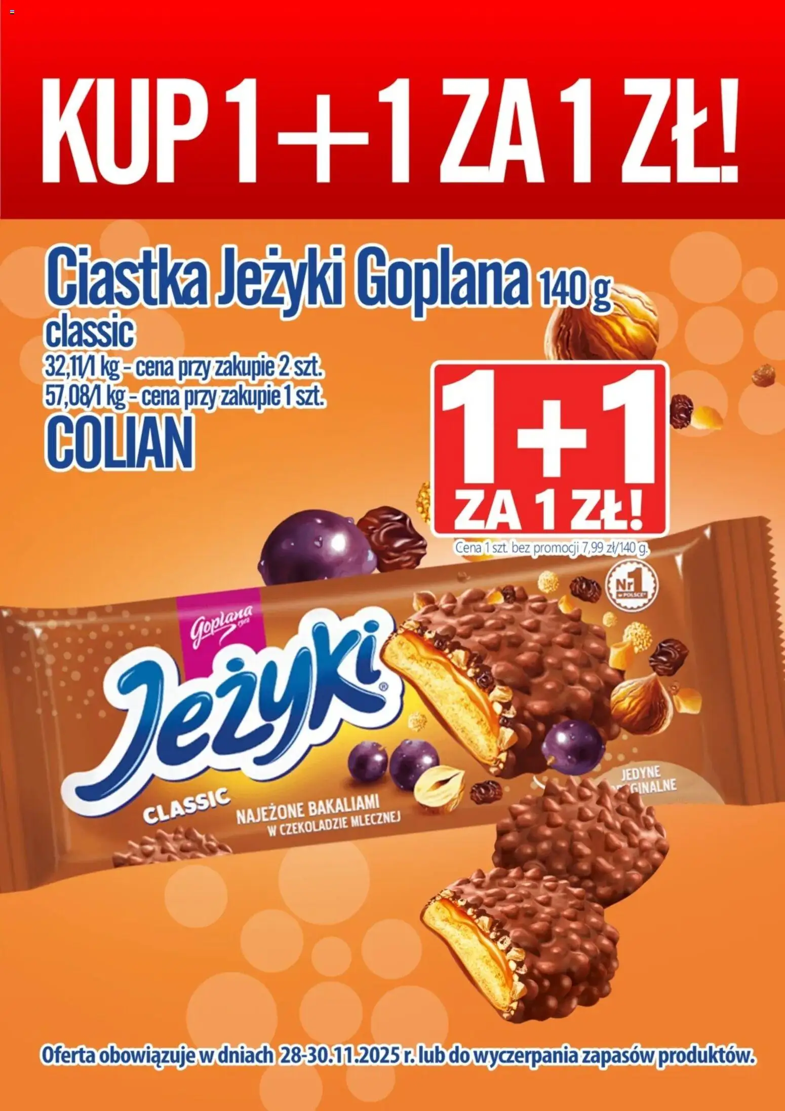 Pogląd gazetki "Promocja - Ciastka Jeżyki Classic" ze sklepu Prim Market ważnej od 28.11.2025