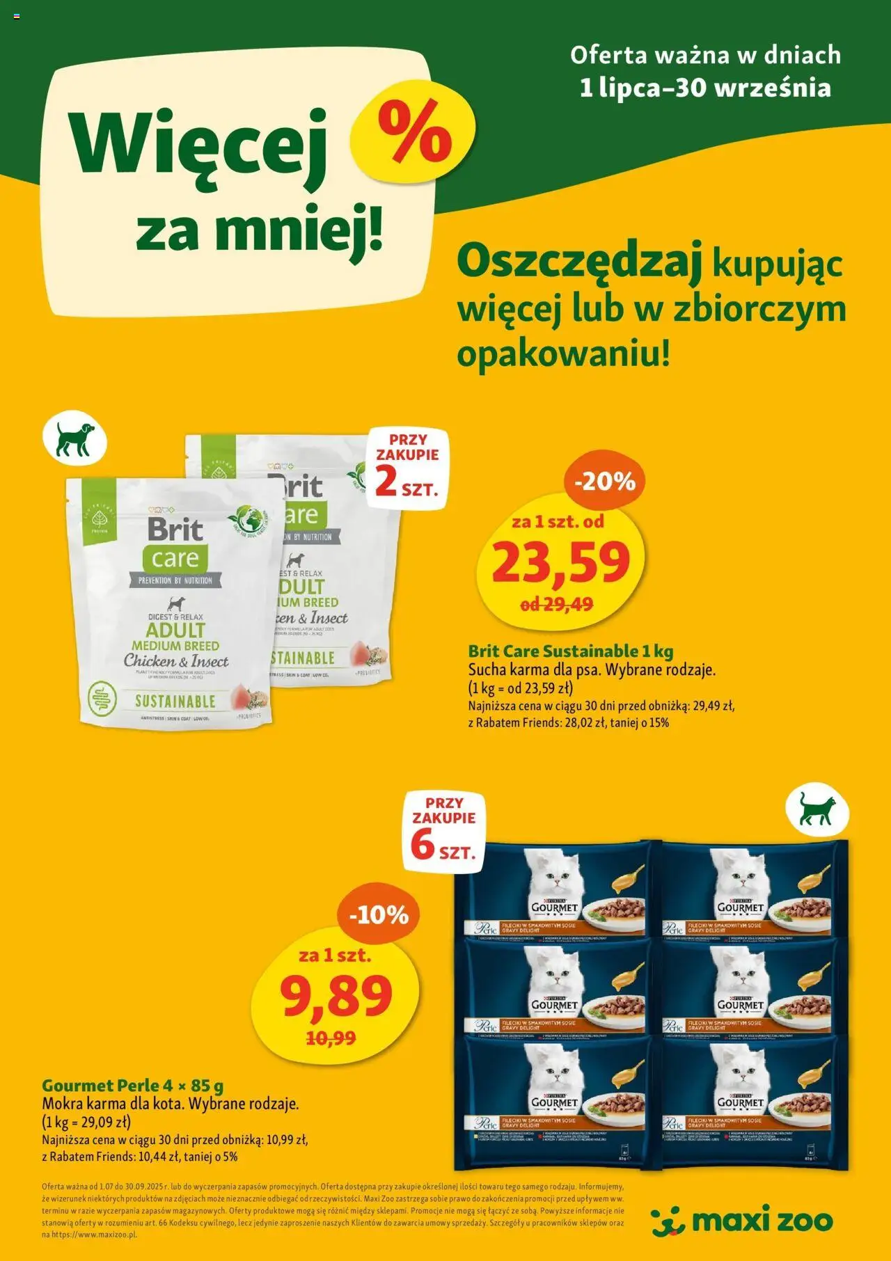 Maxi Zoo Więcej za mniej od 01.07.2025 - Nowa Gazetka - Numer strony 1