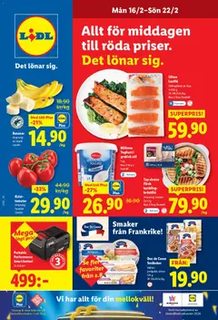 Förhandsgranska reklamblad Aktuella reklamblad Lidl från butik Lidl gäller från 16/02/2026