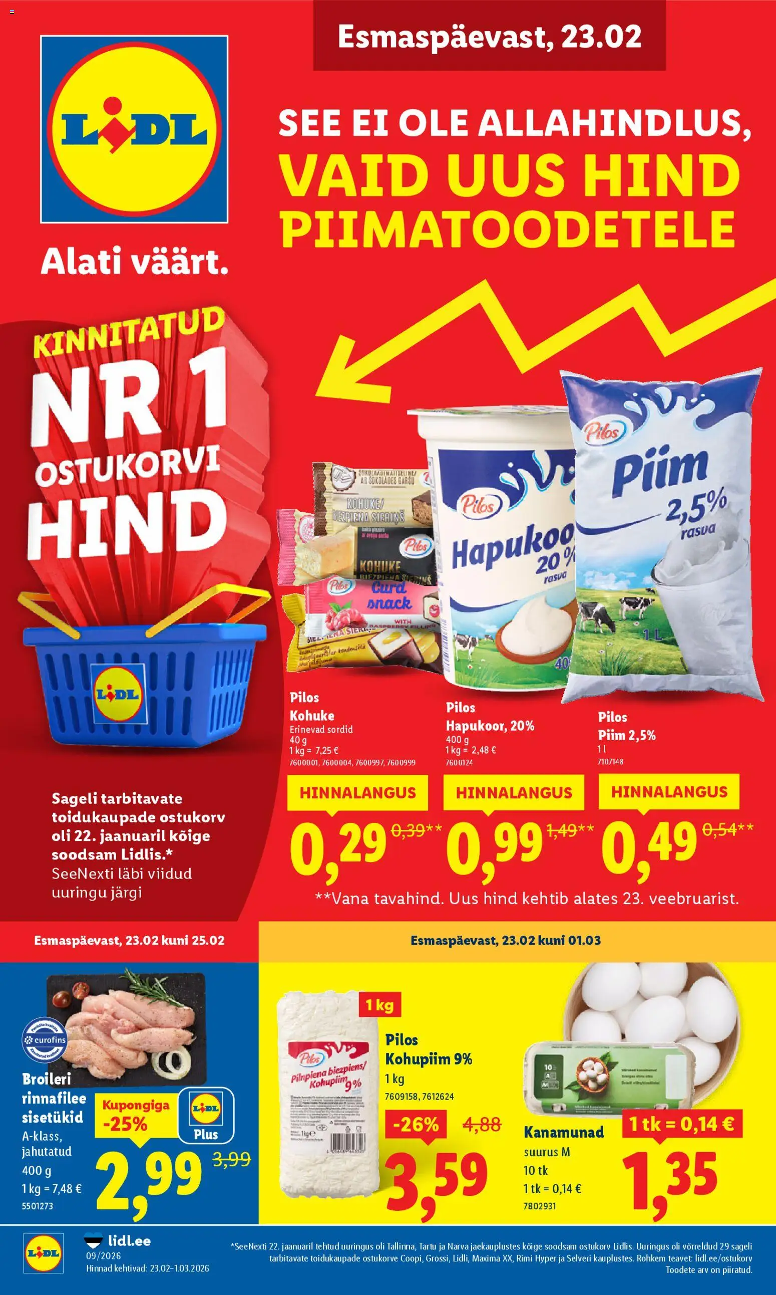 Lidl kliendilehe eelvaade alates 23.02.2026
