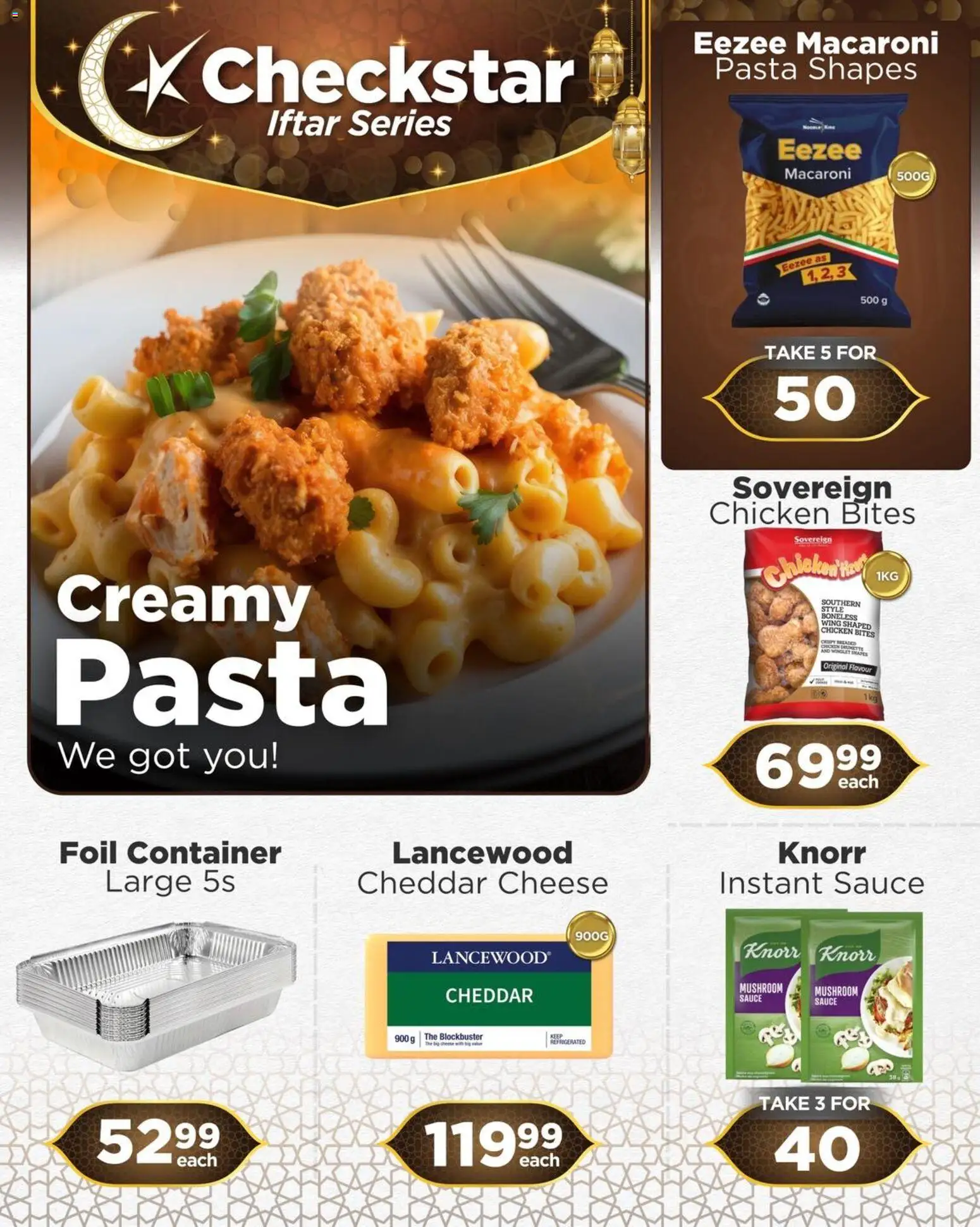 Preview of Check Star flyer valid from 03/03/2026 - Chicken, Pasta, Cheese, Sauce, Cheddar