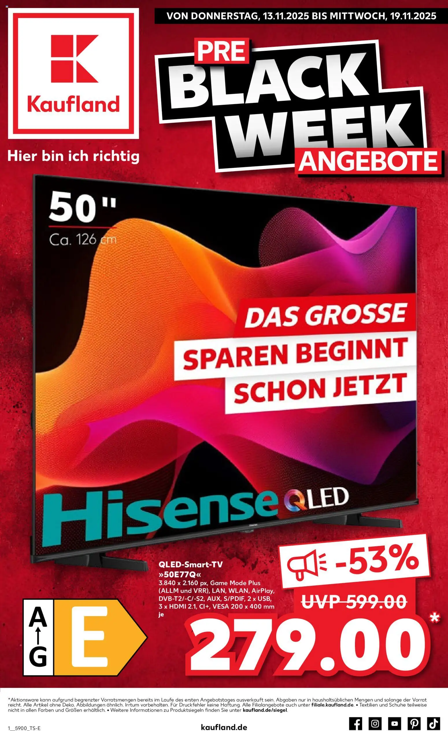 Voorbeeld van Black Friday van winkel Kaufland DE geldig vanaf 13-11-2025
