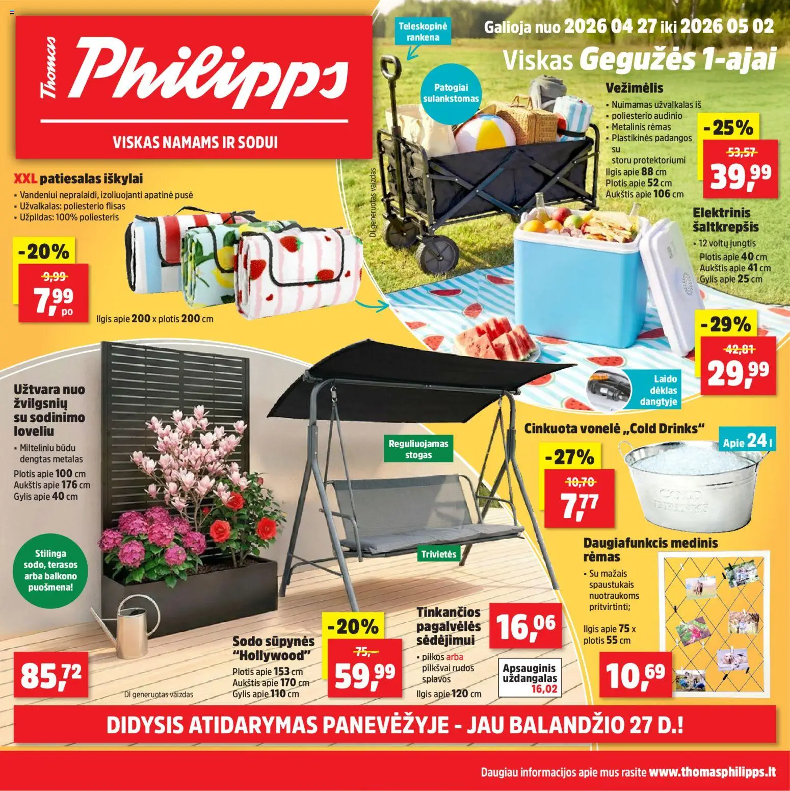 Thomas Philipps parduotuvės leidinio Thomas Philipps leidinys galiojančio nuo 2026.04.27 peržiūra