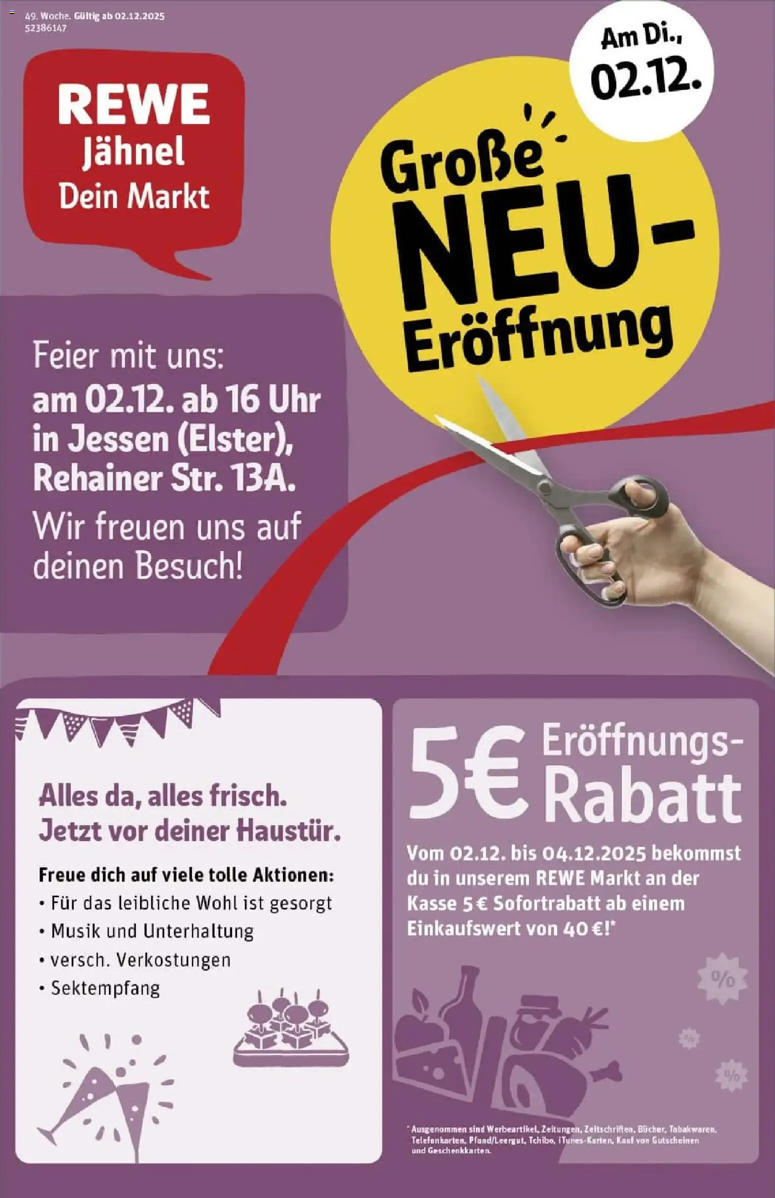 Vorschau von dem Prospekt des Geschäftes Rewe, gültig ab dem 01.12.2025
