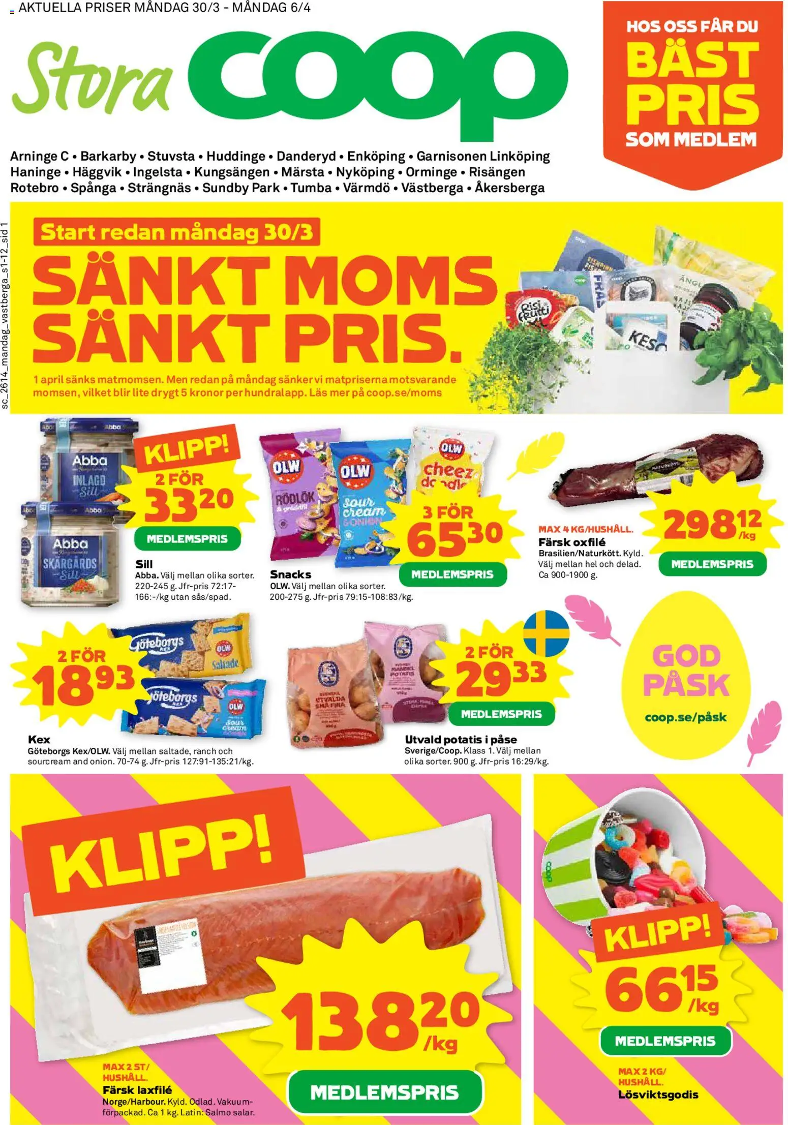 Förhandsgranska reklamblad Coop Forum erbjudanden från butik Coop Forum gäller från 30/03/2026