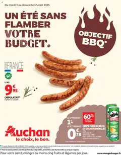 Voorbeeld van Un été sans flamber votre budget van winkel Auchan geldig vanaf 05/08/2025