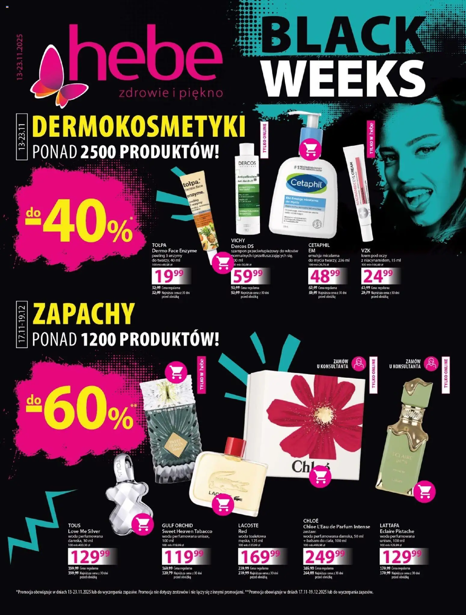Pogląd gazetki "Black Friday" ze sklepu Hebe ważnej od 13.11.2025