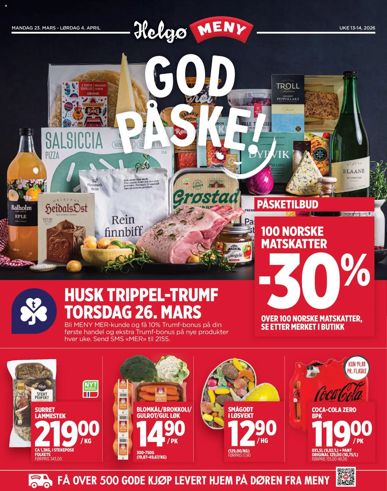Forhåndsvis Meny Helgø kundeavis fra butikk Meny gyldig fra 23/03/2026