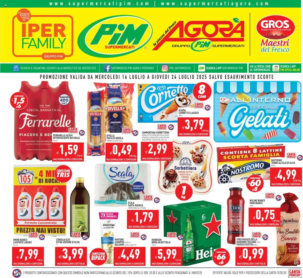 Volantino PIM Supermercati valido da 16/07/2025 numero di pagina 1