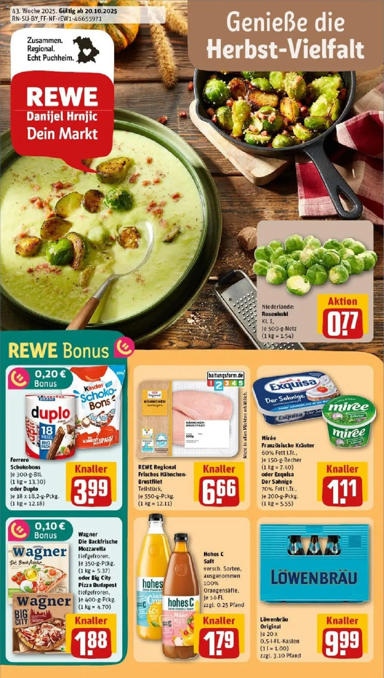REWE Prospekt ab 19.10.2025 nächste Woche - Prospekt Puchheim	