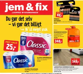 Eksempel på tilbudsavis Tilbudsavis fra butik Jem & fix gyldig fra 12/10/2025