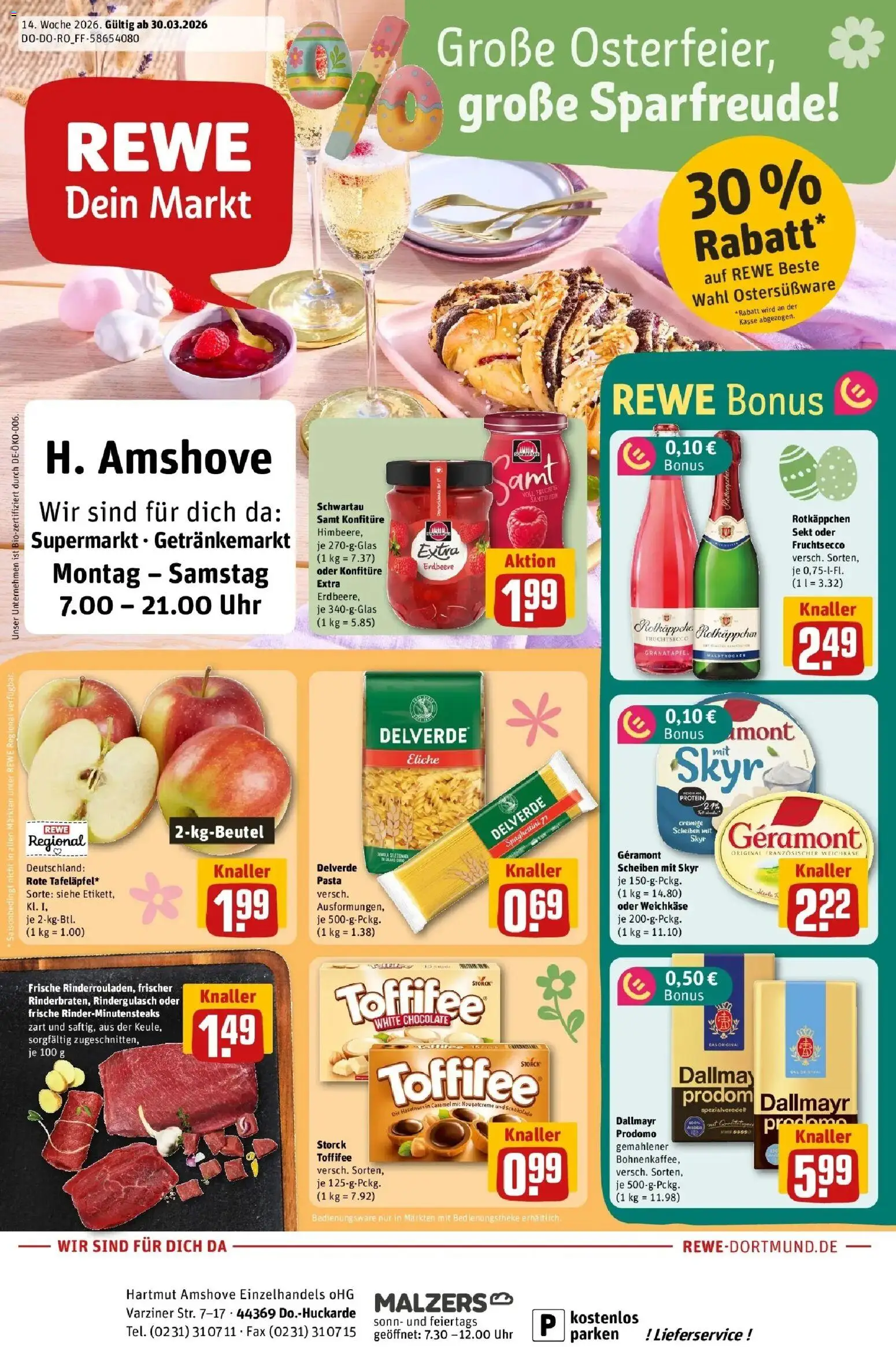 Vorschau von dem Prospekt des Geschäftes Rewe, gültig ab dem 30.03.2026