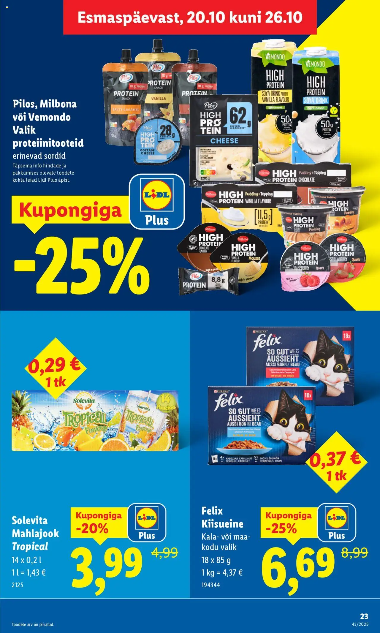Lidl kliendilehe eelvaade alates 2025.10.20