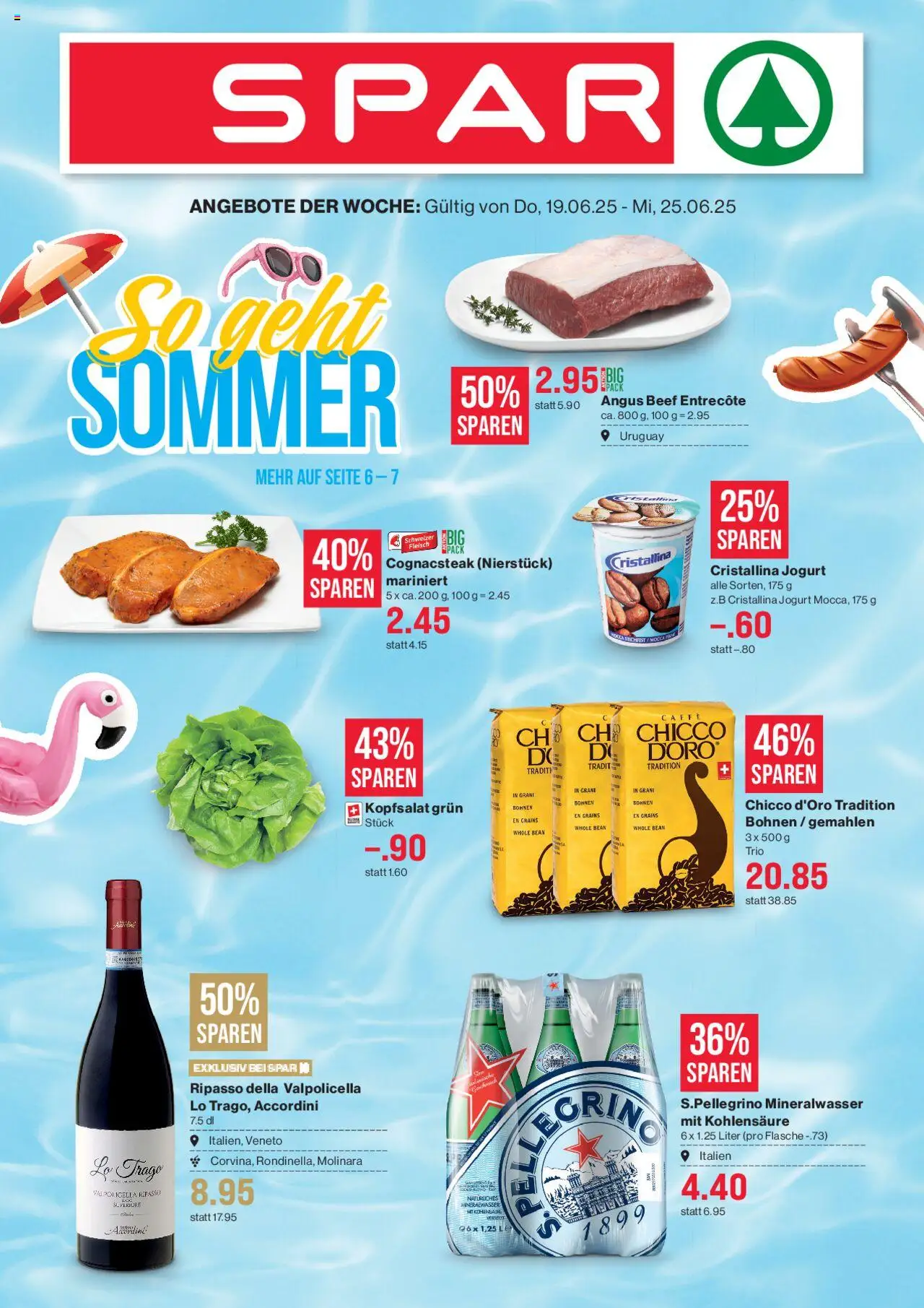 SPAR Aktionen ab 19.06.2025 - Seitennummer 1 - Mineralwasser