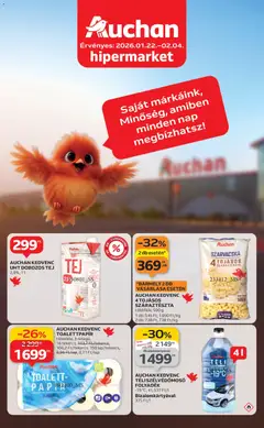 Auchan - Saját márkás ajánlataink megtekintése, amely érvényes 2026.01.22.-től