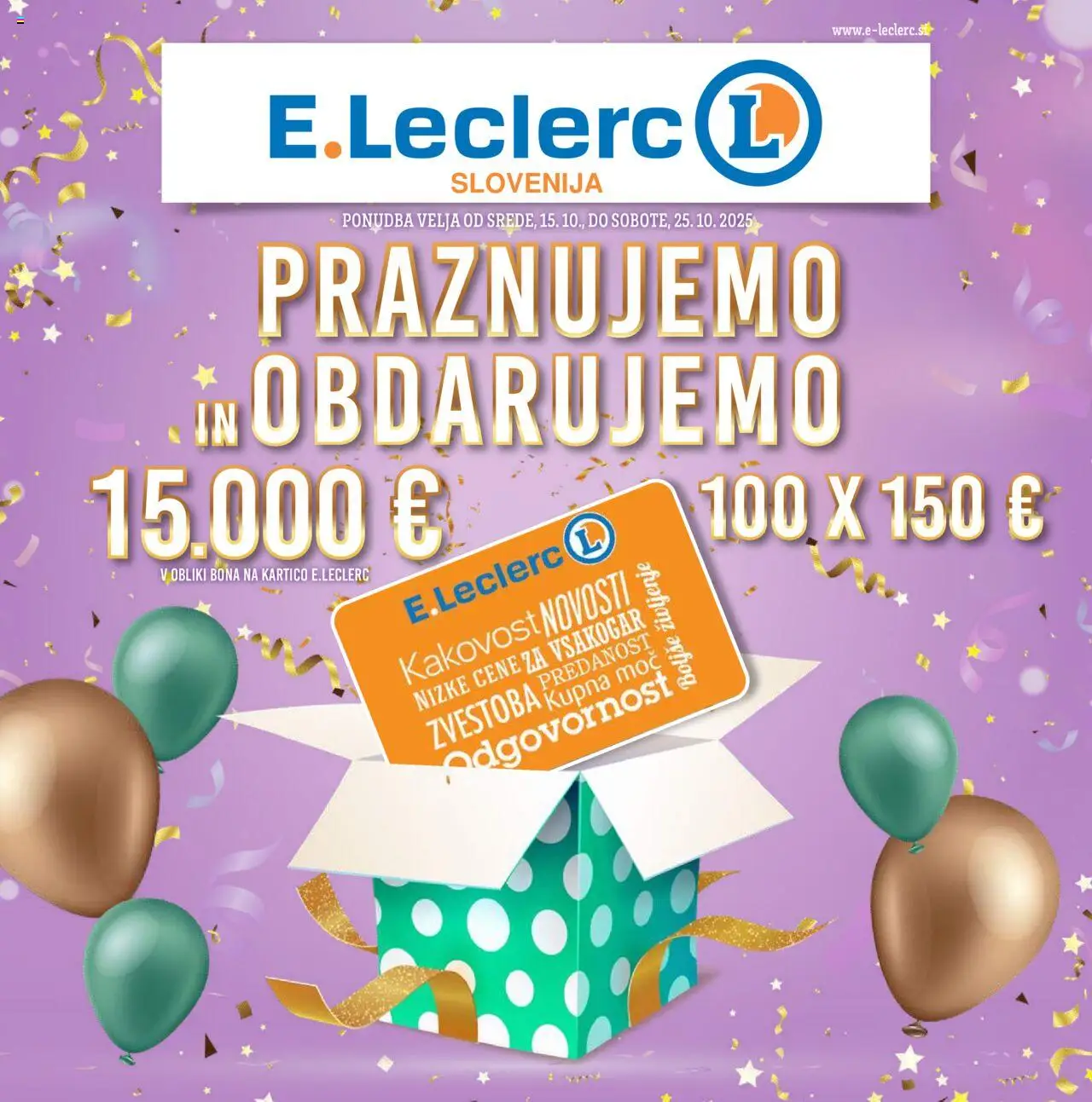 E.leclerc Katalog od 15.10.2025 - aktualna ponudba - stran 1
