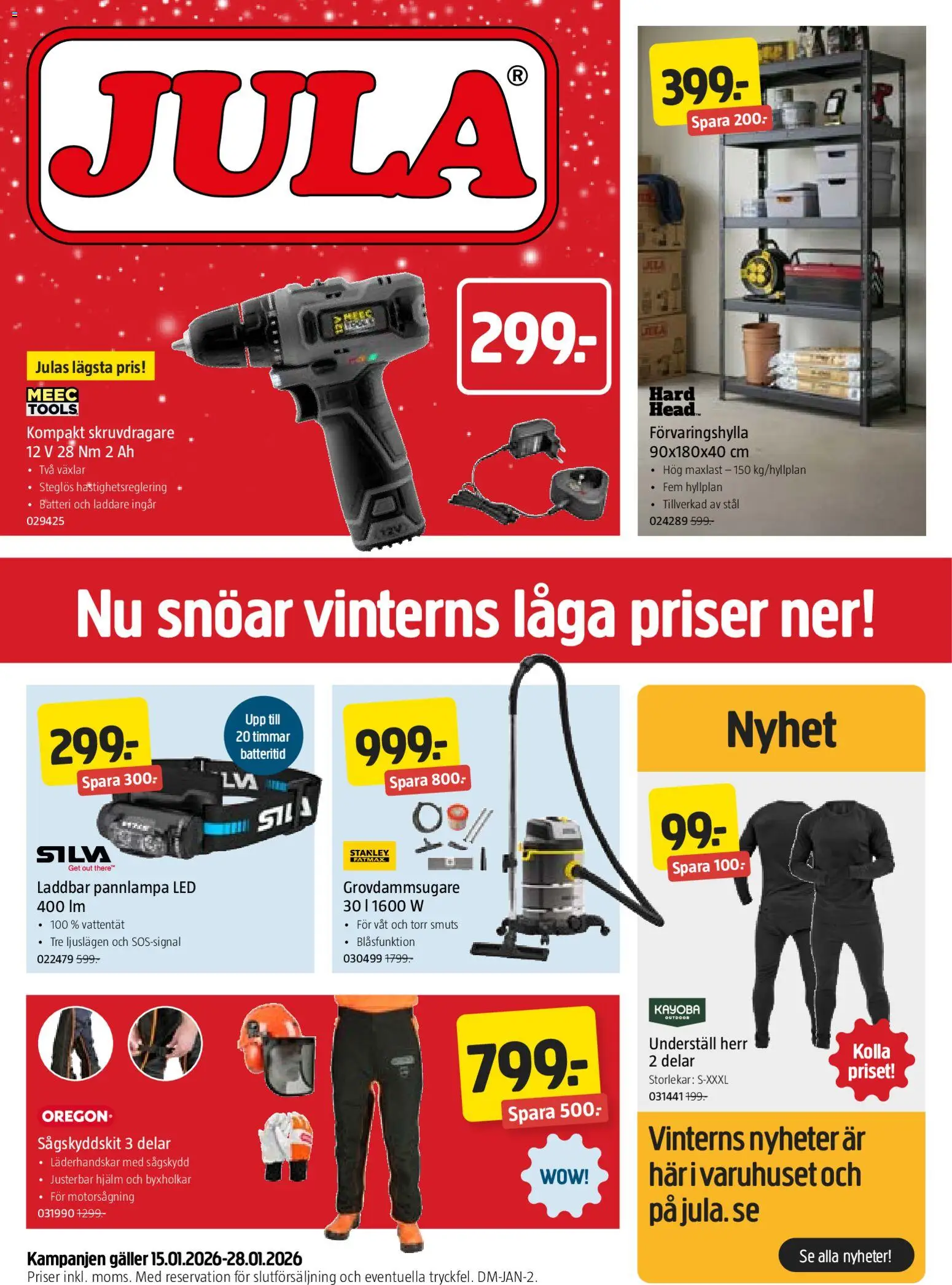 Förhandsgranska reklamblad Aktuella reklamblad Jula från butik Jula gäller från 15/01/2026