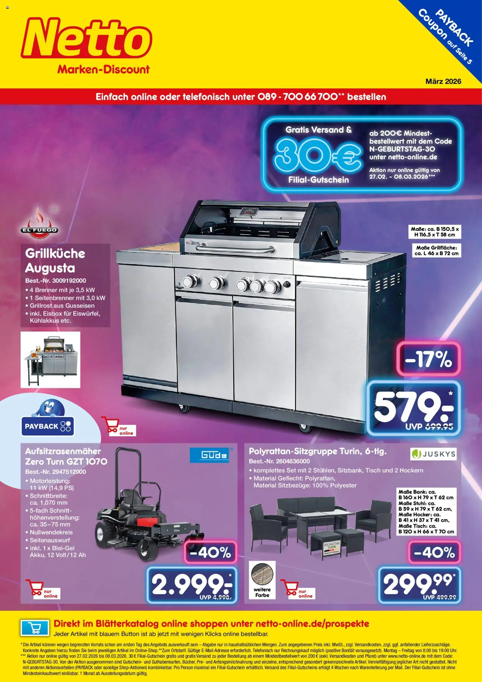 Vorschau von dem Prospekt des Geschäftes Netto Marken-Discount, gültig ab dem 01.03.2026 - Stuhl, Hocker, Tisch