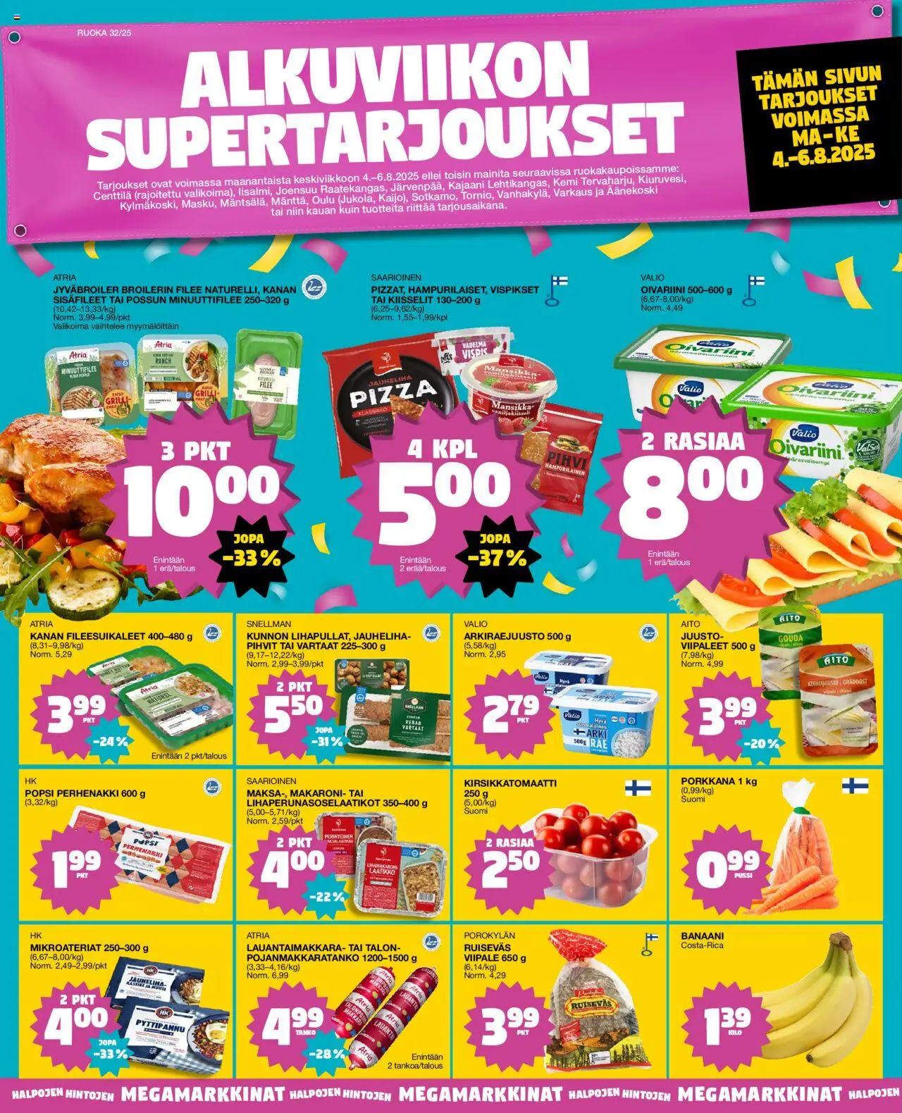 Tokmanni-kaupan Ruokatarjoukset voimassa 04/08/2025 - Sivulla 1