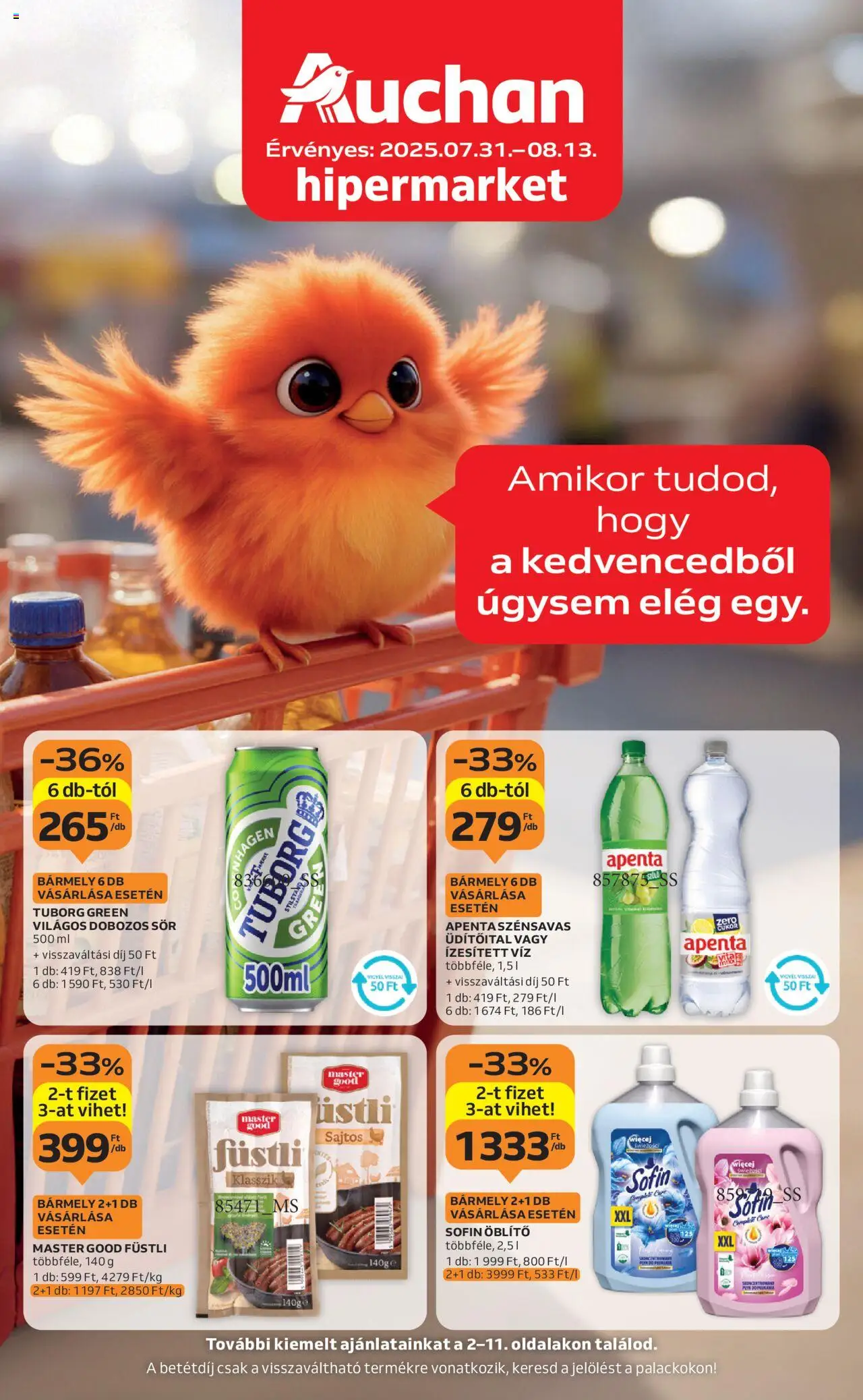 Auchan aktuális szórólap, érvényes 2025.07.31.-től - 1 oldal