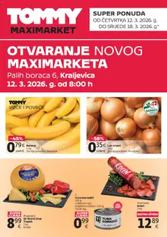 Pregled letka Super ponuda povodom otvaranja u Kraljevici trgovine Tommy vrijedi od 12.03.2026