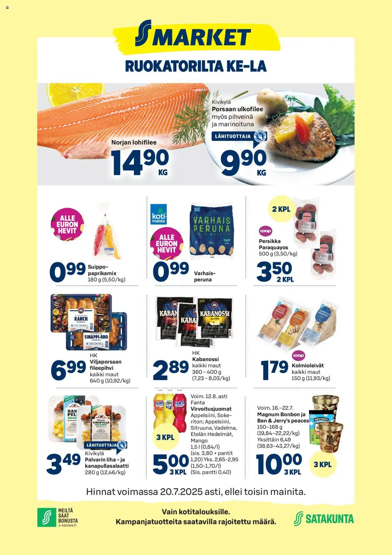 S-market-kaupan Tarjoukset voimassa 16/07/2025 - Sivulla 1