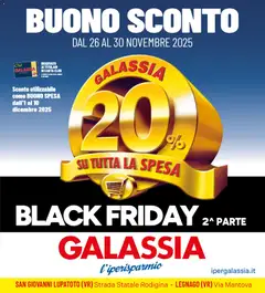 Anteprima dell'opuscolo Volantino Black Friday dal negozio Galassia valido da 26/11/2025