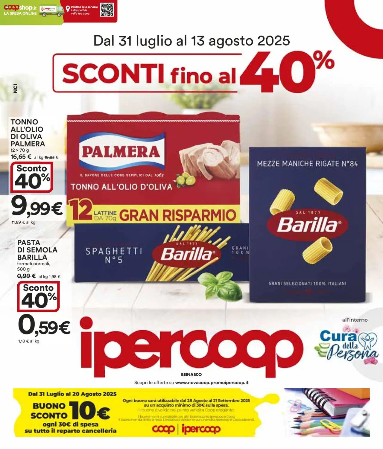 Volantino Ipercoop valido da 31/07/2025 numero di pagina 1