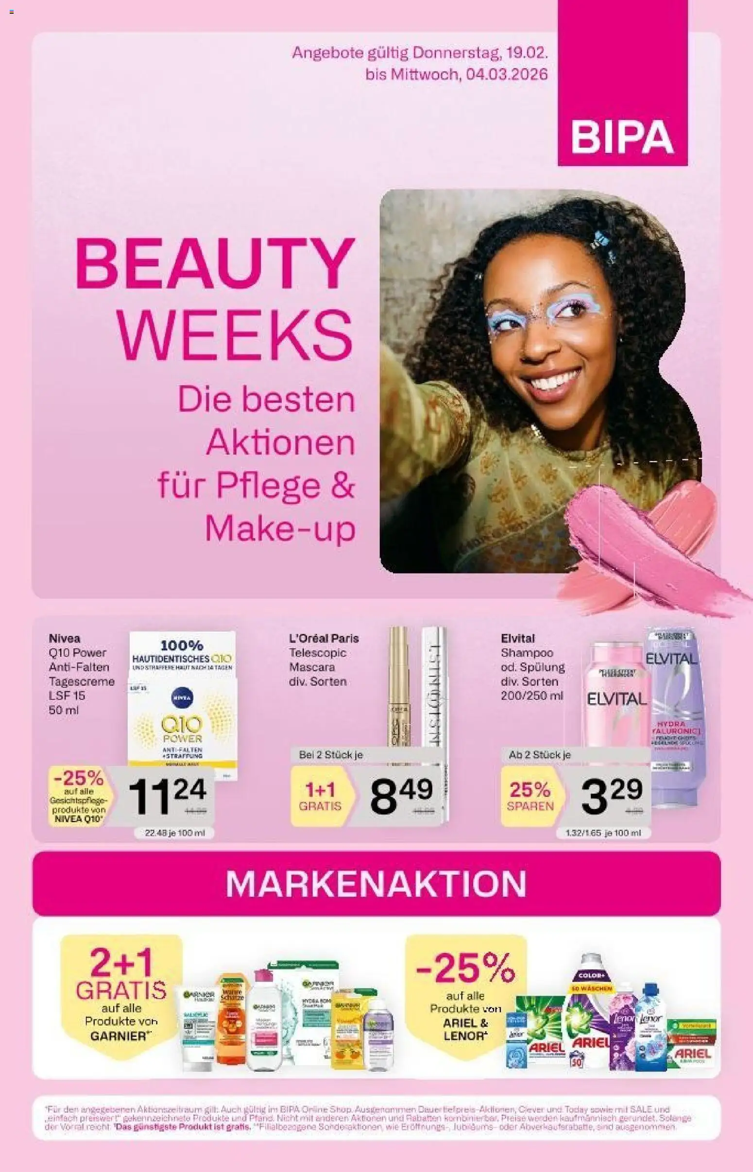 Vorschau der Angebote: Bipa Flugblatt gültig ab 19.02.2026