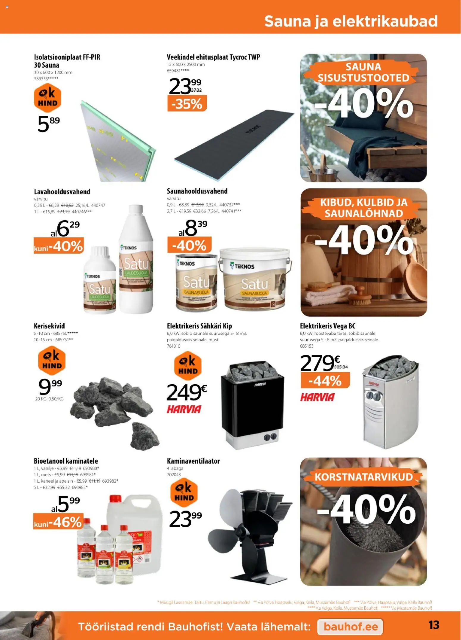 Bauhof kliendilehe eelvaade alates 2026.01.06