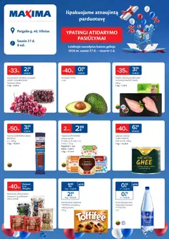 MAXIMA parduotuvės leidinio Leidinys - Ypatingi atidarymo pasiūlymai galiojančio nuo 2026.01.27 peržiūra