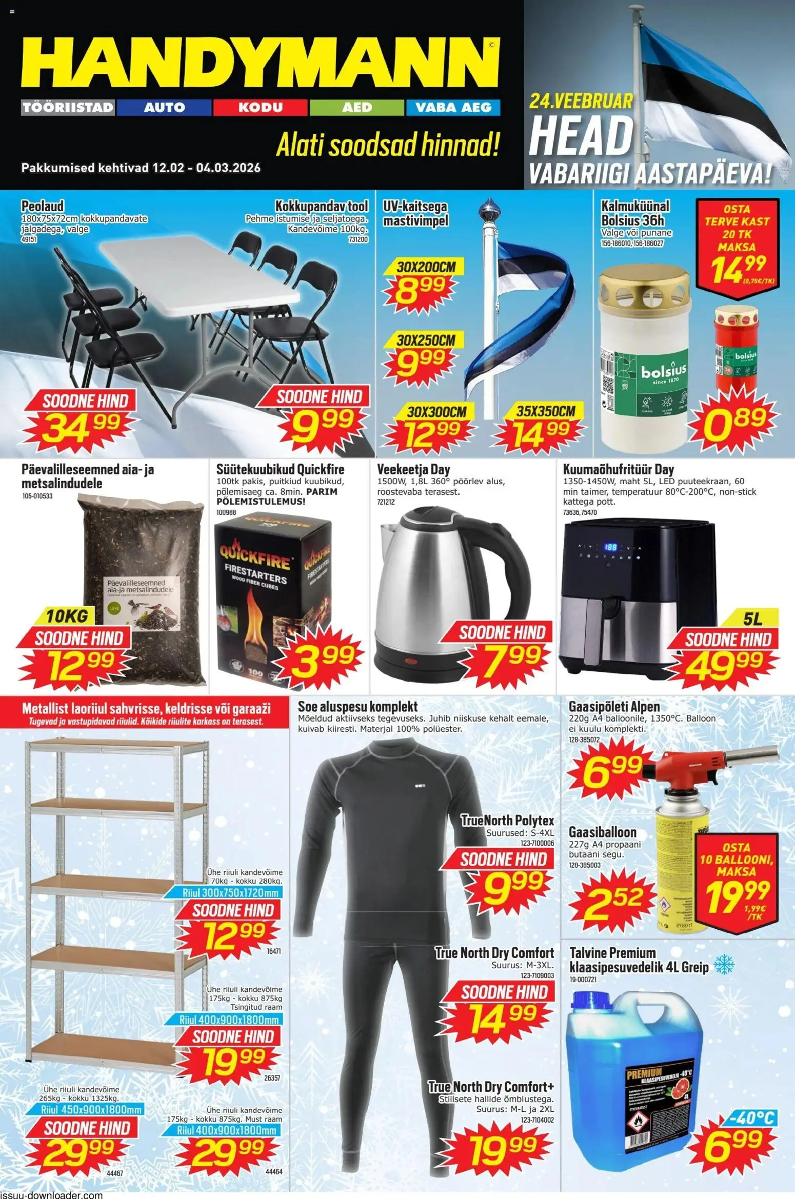 Handymann kliendilehe eelvaade alates 12.02.2026