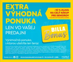 Náhľad Billa letáku platného od 21.01.2026