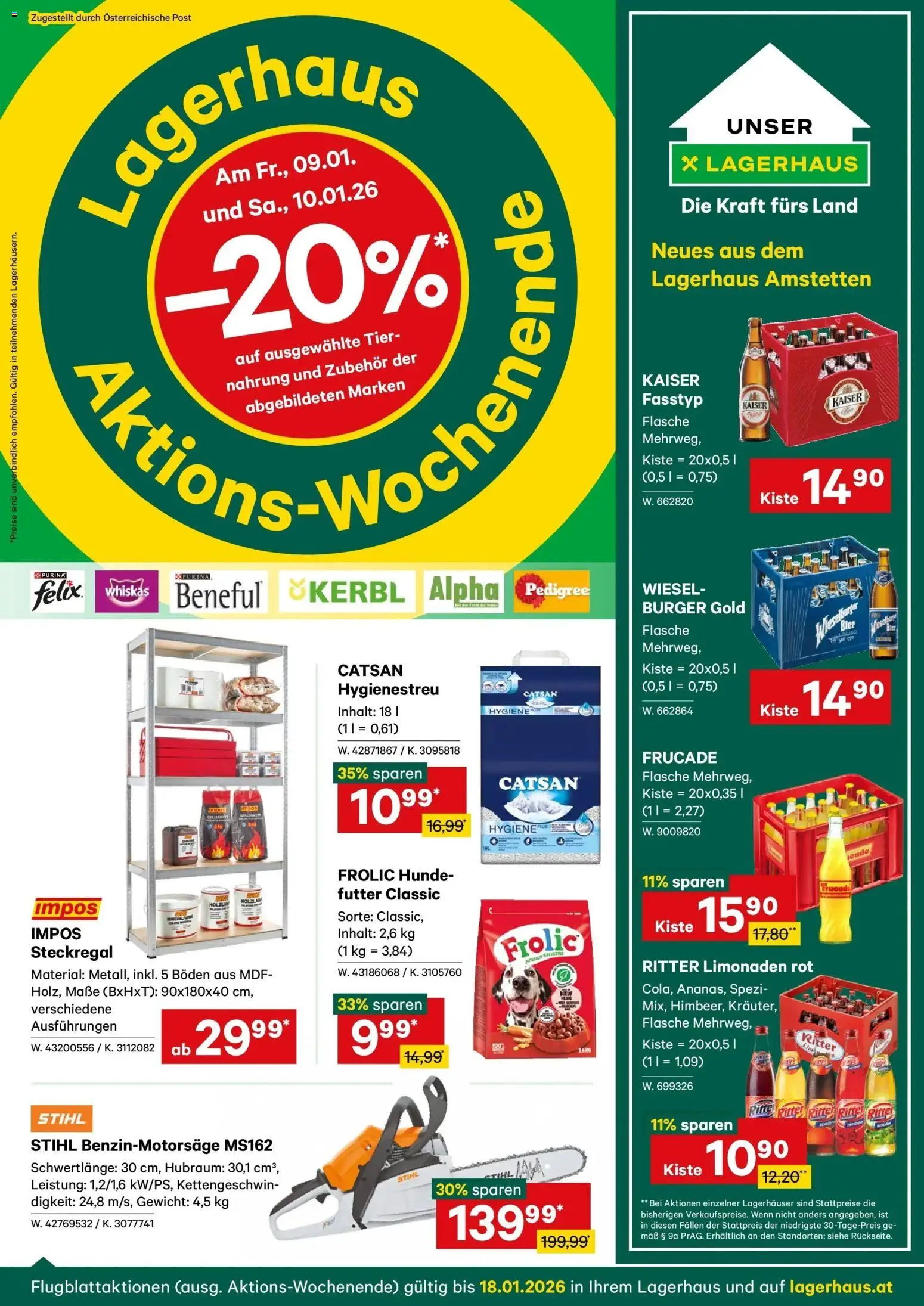 Vorschau der Angebote: Lagerhaus Wochenangebote gültig ab 05.01.2026 - Burger, Bier, Gewicht