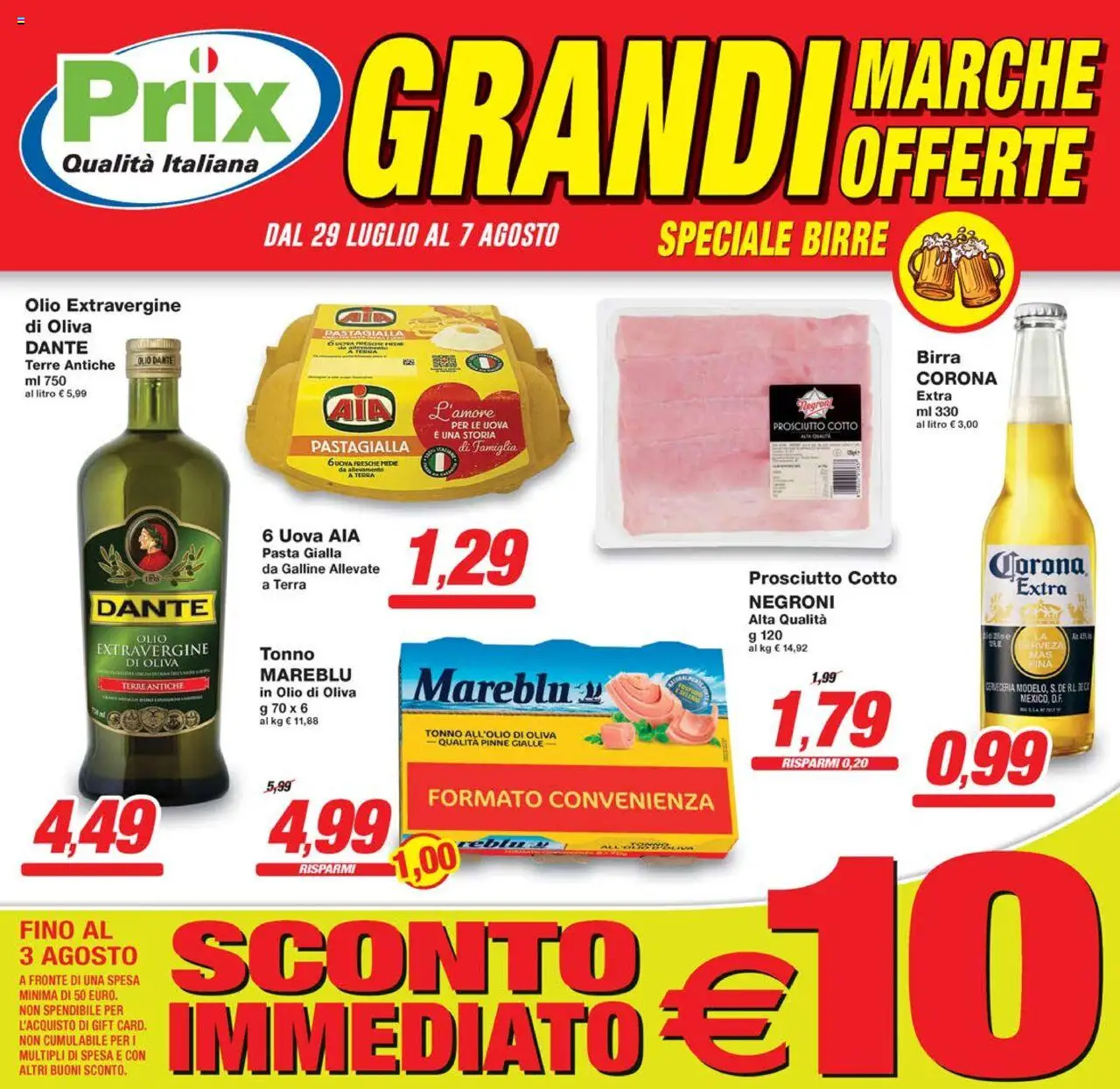 Volantino Prix valido da 29/07/2025 numero di pagina 1
