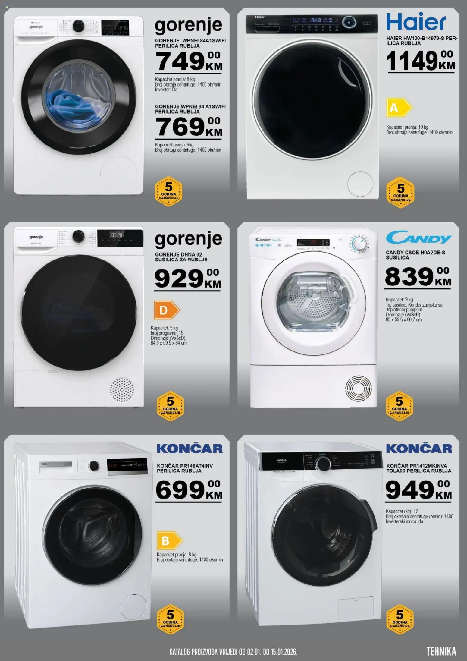 Pregled letka Katalog trgovine Prodex vrijedi od 2026.01.02