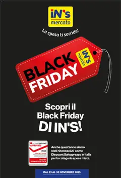 Anteprima dell'opuscolo Black Friday dal negozio IN's valido da 19/11/2025