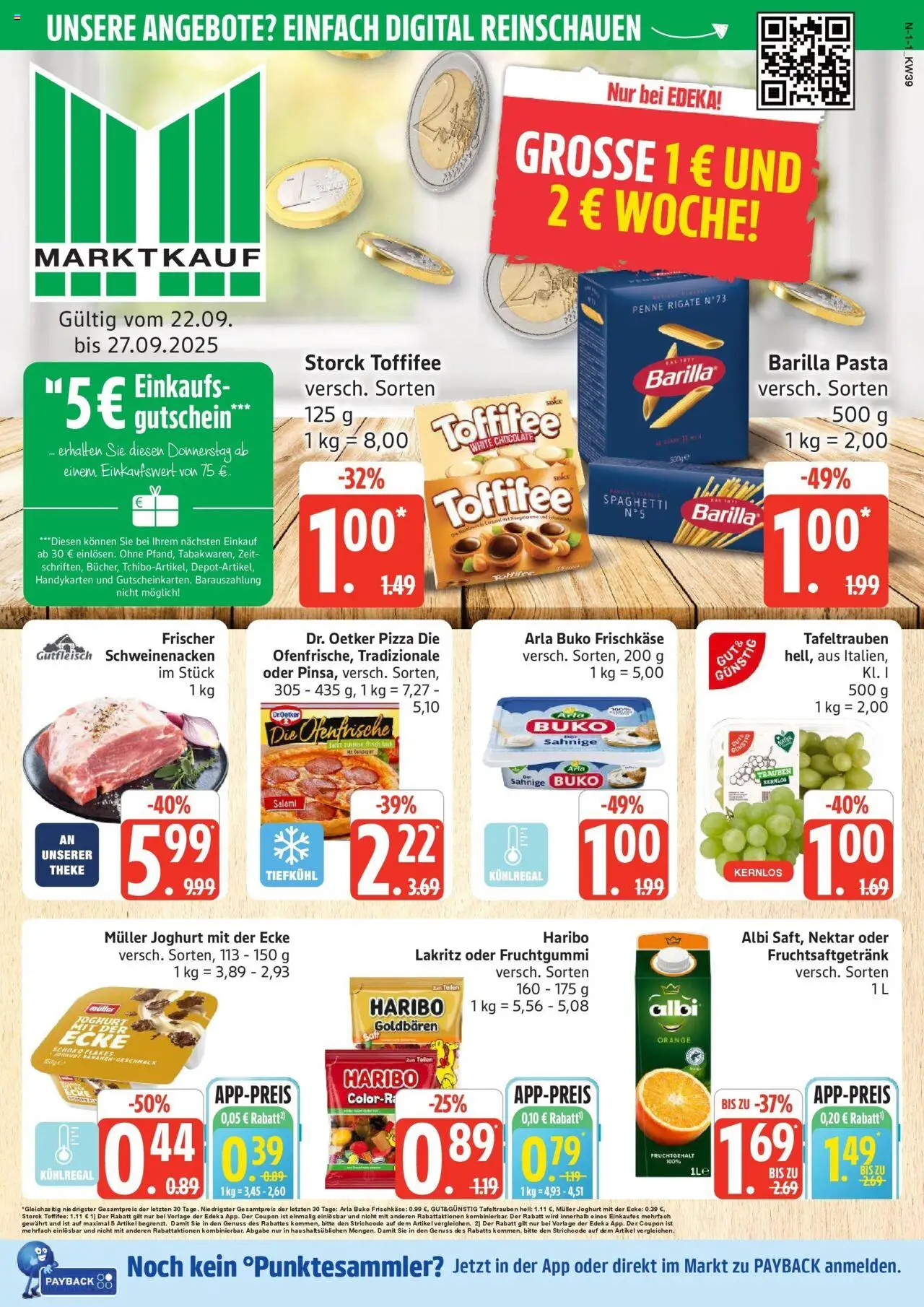 MARKTKAUF Prospekt ab Montag 21.09.2025 > Marktkauf: Wochenangebote