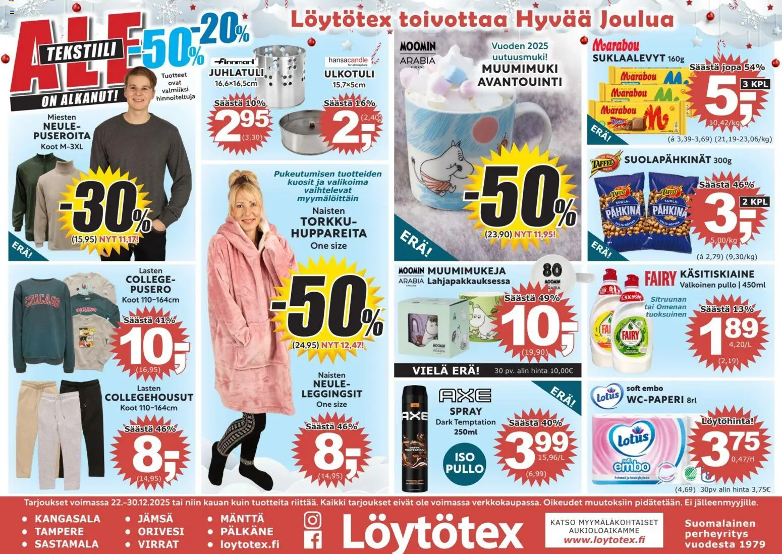 Kaupan Löytötex Tarjoukset esikatselu, voimassa 22/12/2025