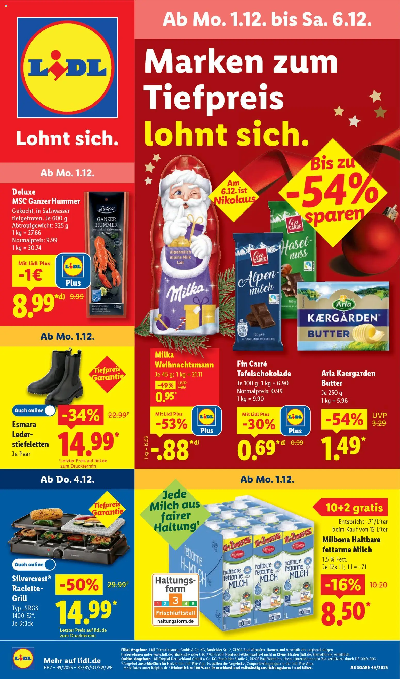 Vorschau von dem Prospekt des Geschäftes Lidl, gültig ab dem 01.12.2025
