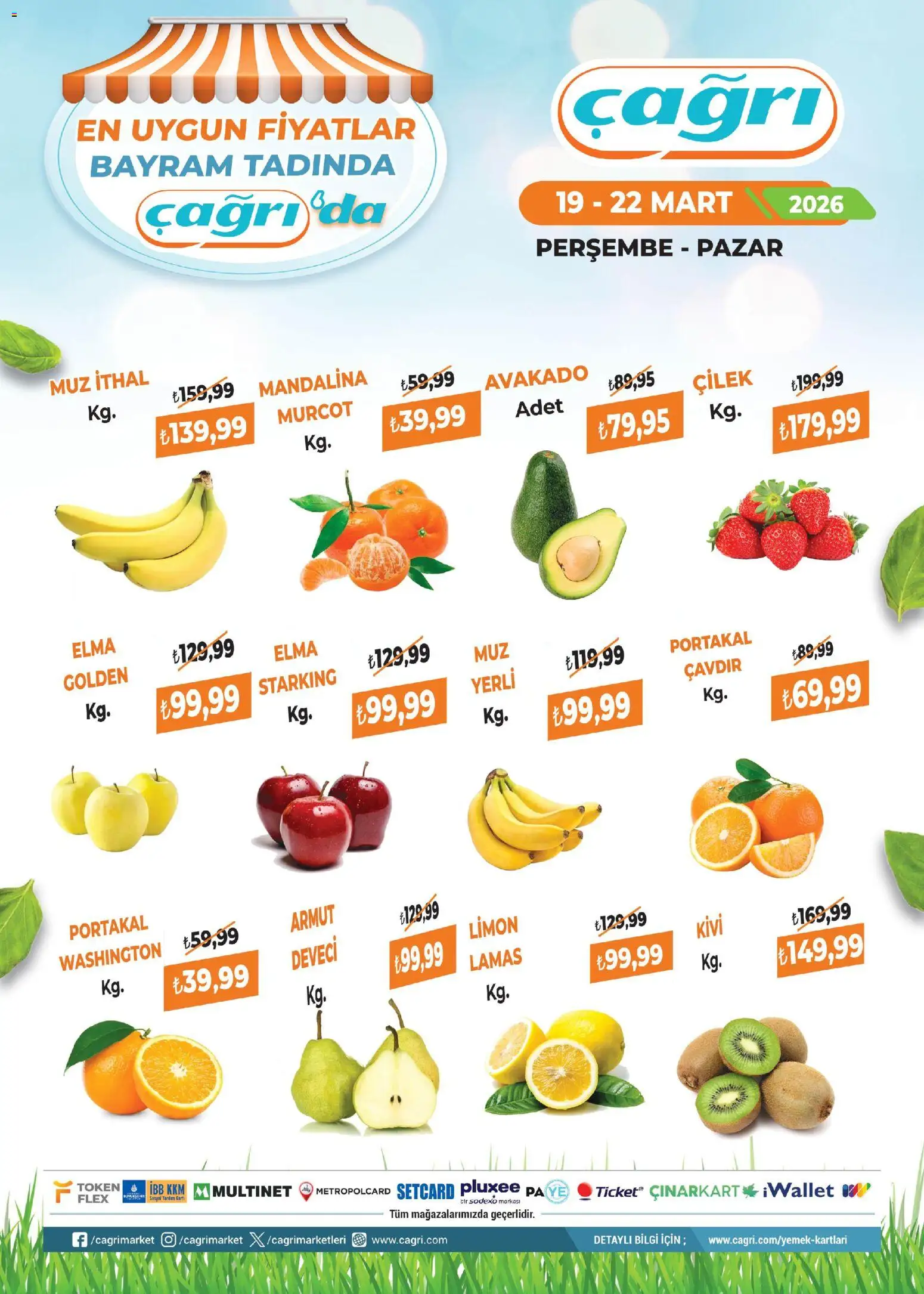 Çağrı Market Çağrı Market - Manav Katalog 19.03.2026 - Broşürünün önizlemesi