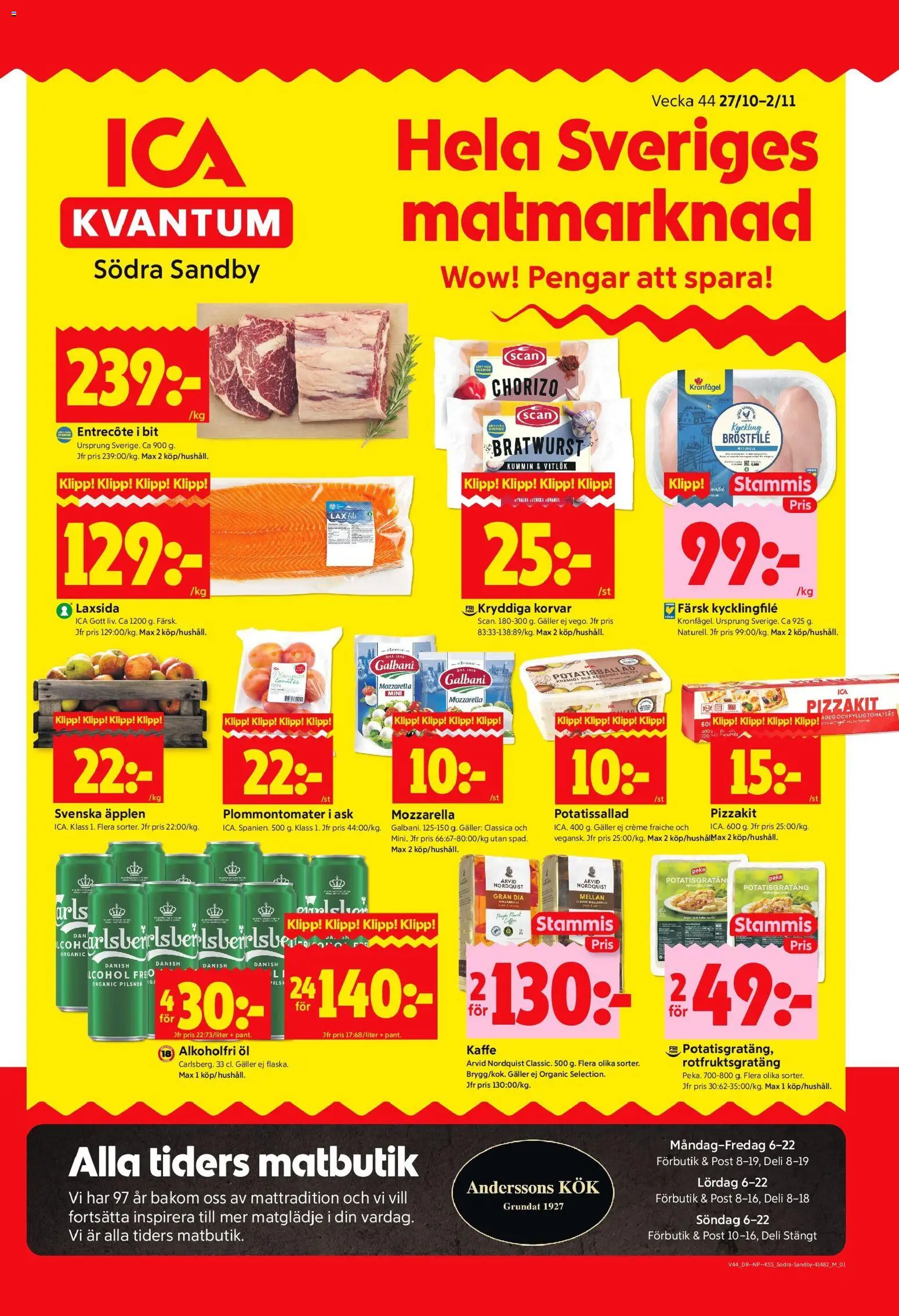 Södra Sandby är giltig 27/10 2025 > Veckans Erbjudanden gäller från 27/10/2025 till 02/11/2025 sidnummer 1