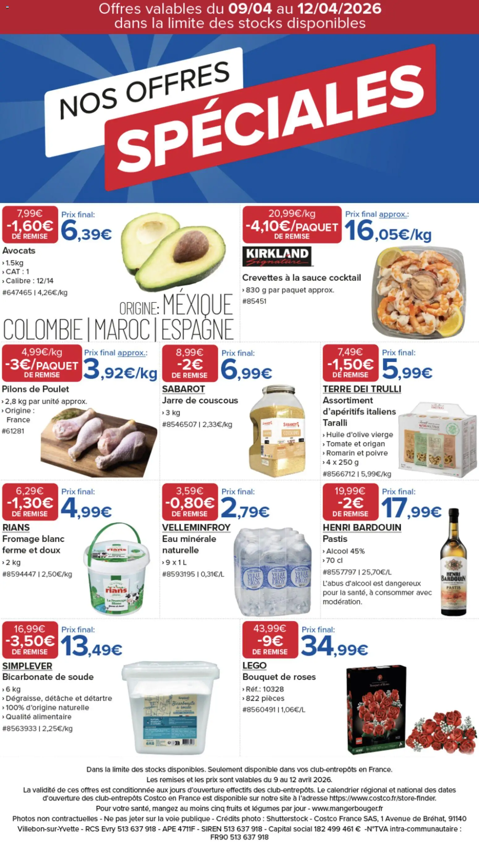 Prévisualisation de Costco Nos offres Spéciales du magasin Costco formulaire valide 09/04/2026