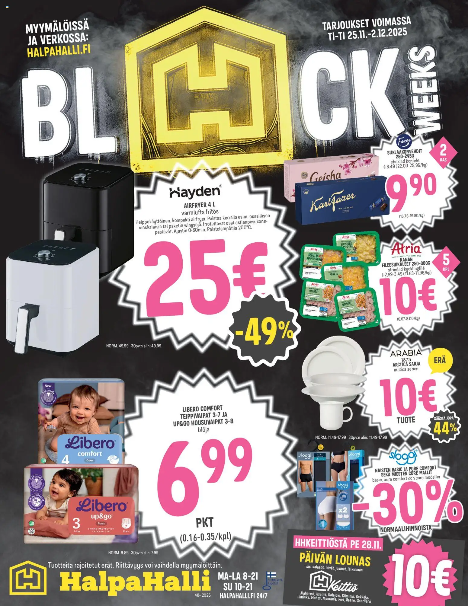 Kaupan Halpa Halli Black Friday esikatselu, voimassa 25/11/2025